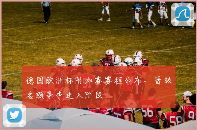德国欧洲杯附加赛赛程公布,晋级名额争夺进入阶段